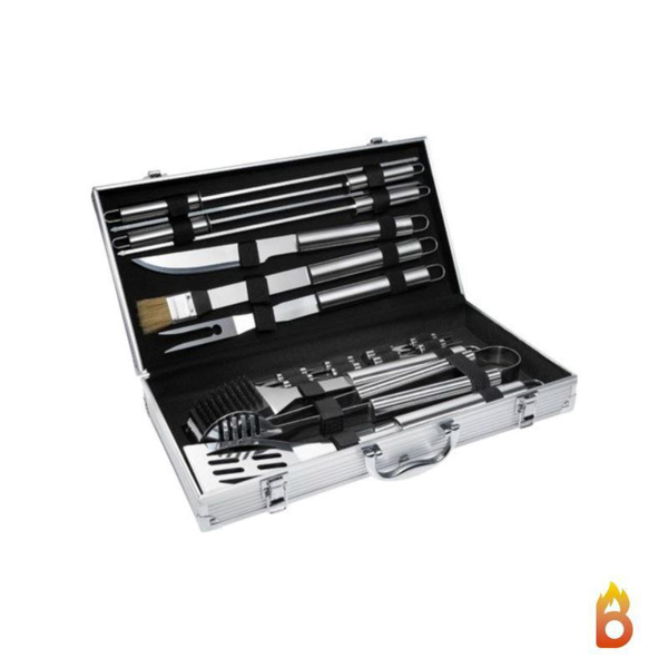 Kit complet d'accessoires barbecue avec mallette de transport 5