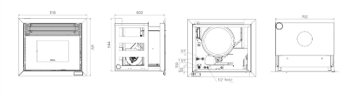 Image sur Insert à Granulés Artek P Vision 7.9 kW A+