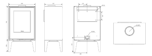 Image sur Poêle à bois EVERTEK Vintage, Puissance 9 kW à 13 kW A+, Chauffage performant